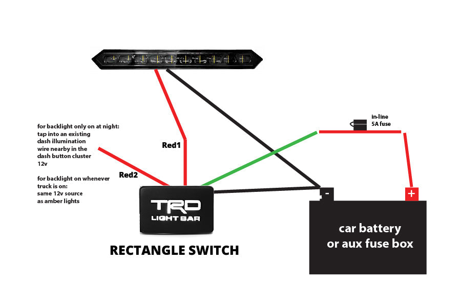Rave TRD Light Bar Dash Switch