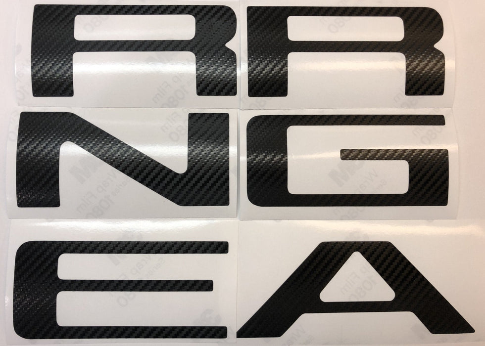 Carbon Fiber Textured Vinyl Decals for 2019-2023 Ranger Tailgate