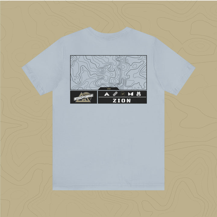 Zion National Park - Adventure Life Trail Topographic Garment Dyed Tee