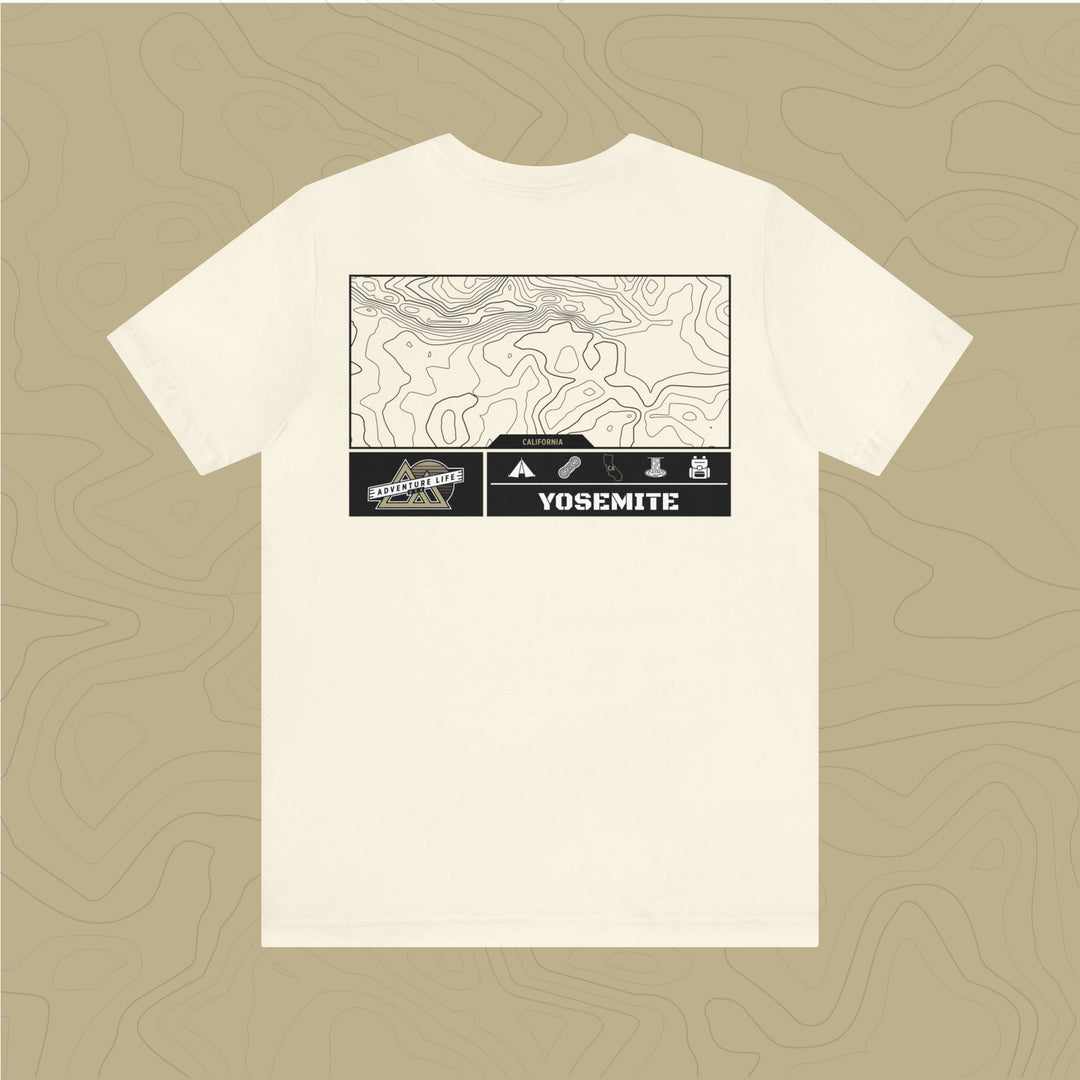 Yosemite National Park - Adventure Life Trail Topographic Garment Dyed Tee