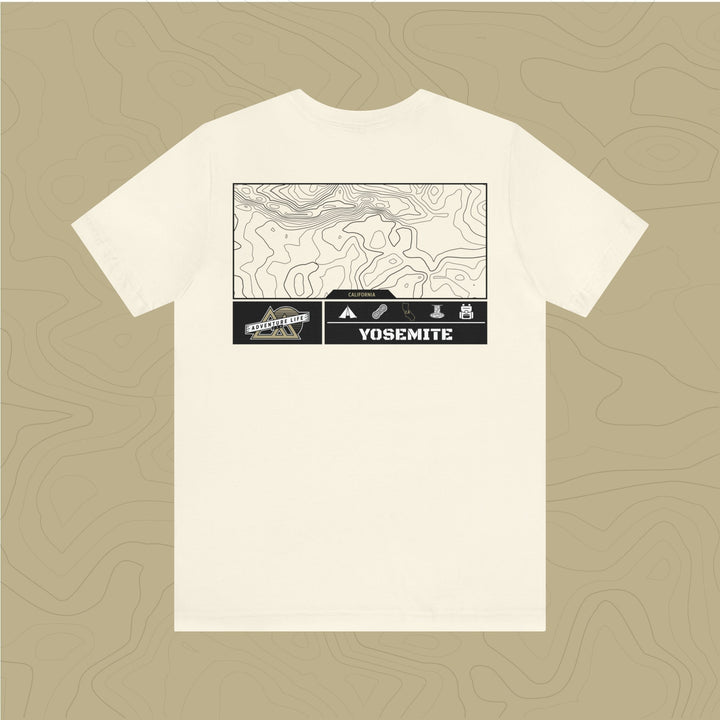 Yosemite National Park - Adventure Life Trail Topographic Garment Dyed Tee