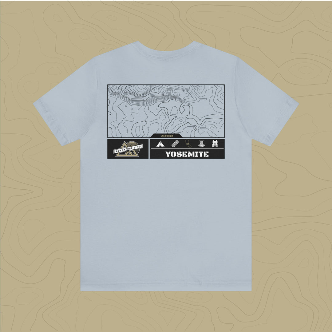 Yosemite National Park - Adventure Life Trail Topographic Garment Dyed Tee