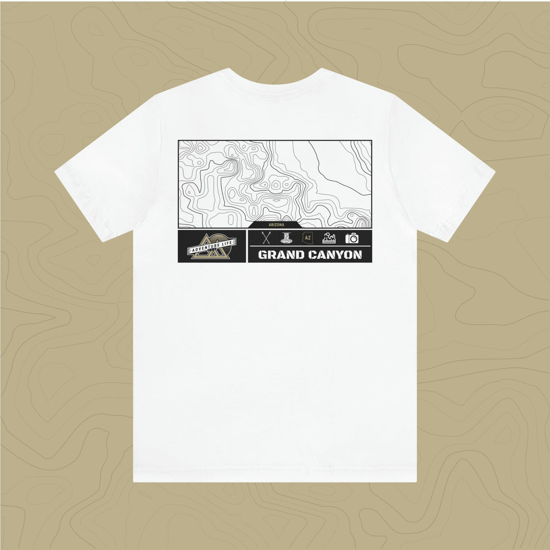Grand Canyon National Park - Adventure Life Trail Topographic Garment Dyed Tee