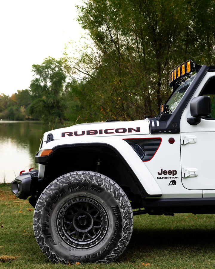 Premium Fender Vent Decal Set | Black Flag - fits Wrangler JL &amp; Gladiator JT