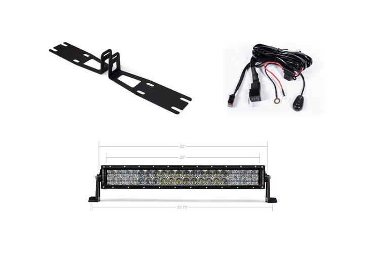 22" Bumper Hidden LED Light Bar Brackets Kit For 2010-2018 Dodge 2500/3500