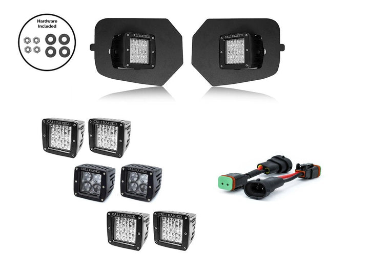 LED Fog Light Pod Replacements Brackets Kit For 2016-2023 Toyota Tacoma