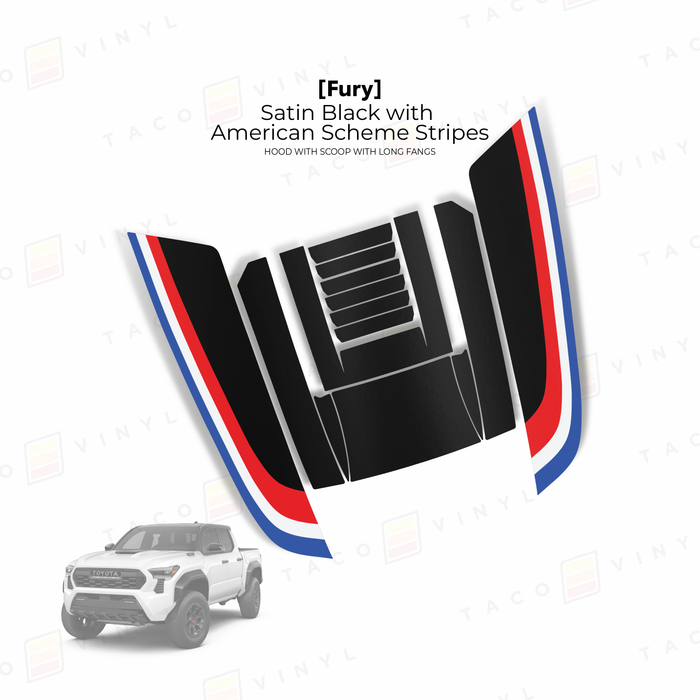 2024+ Tacoma Fury Hood Scoop Stamp (W/ Long Fangs)