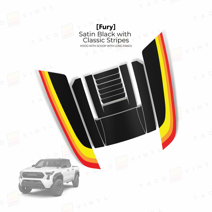 2024+ Tacoma Fury Hood Scoop Stamp (W/ Long Fangs)