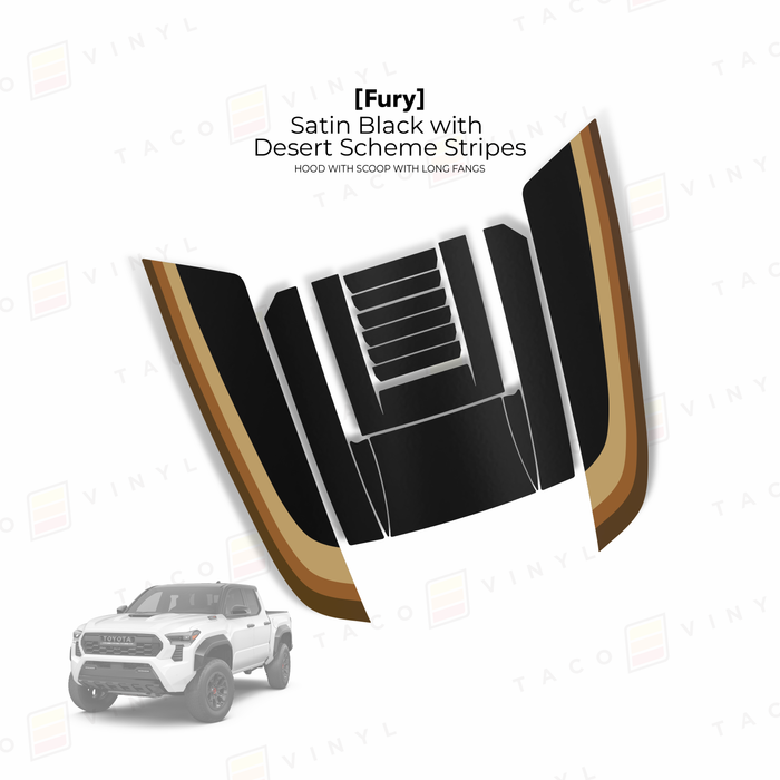 2024+ Tacoma Fury Hood Scoop Stamp (W/ Long Fangs)