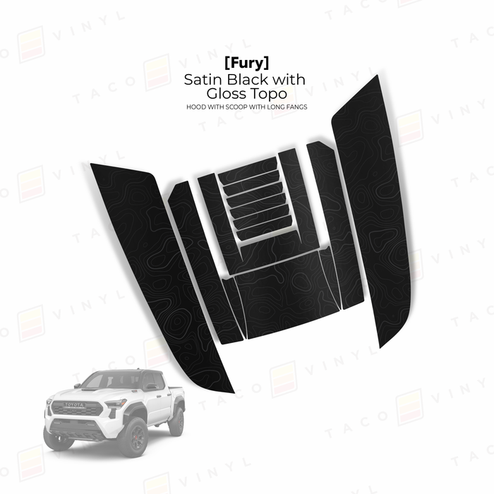 2024+ Tacoma Fury Hood Scoop Stamp (W/ Long Fangs)