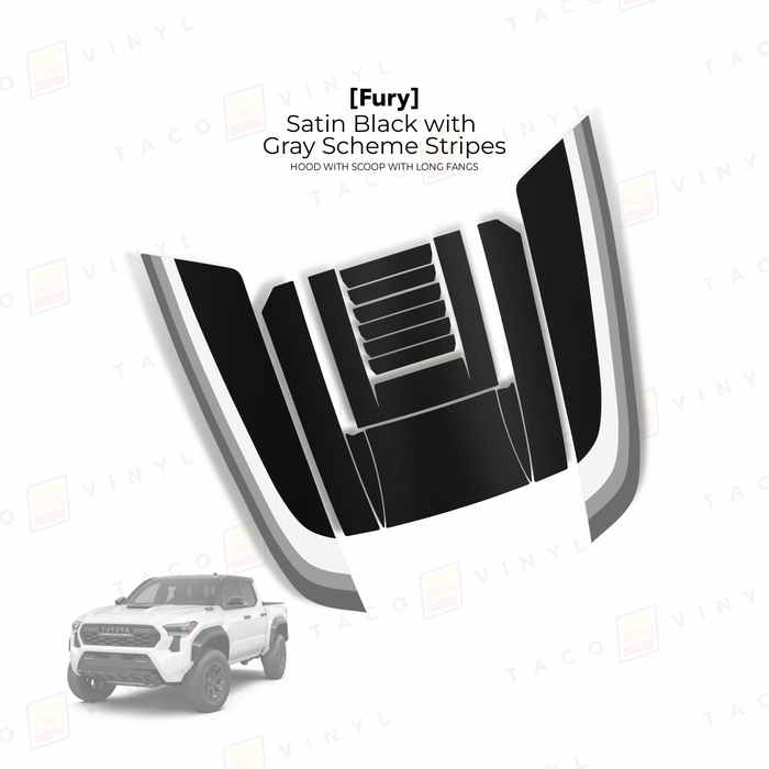2024+ Tacoma Fury Hood Scoop Stamp (W/ Long Fangs)