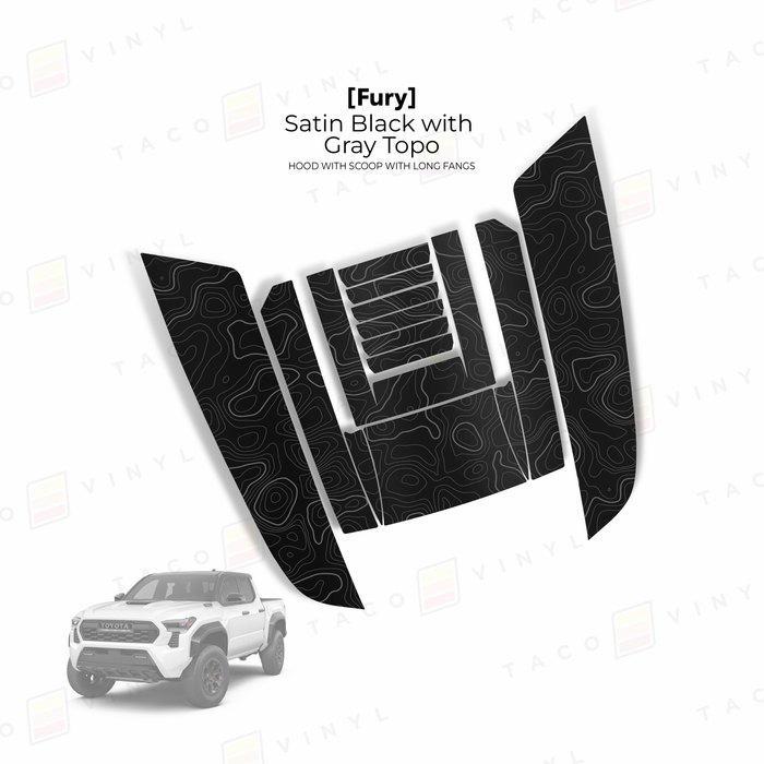 2024+ Tacoma Fury Hood Scoop Stamp (W/ Long Fangs)