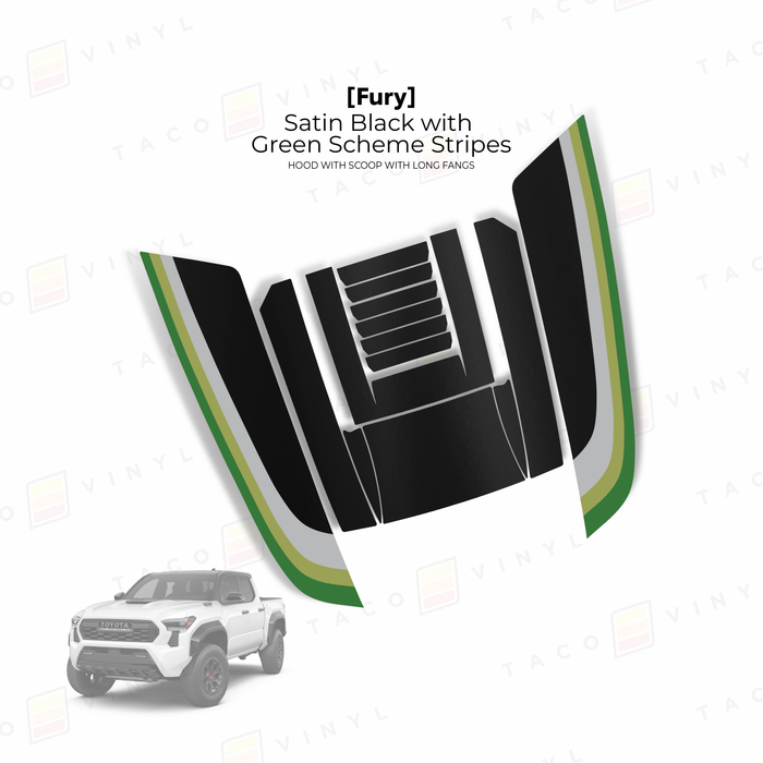 2024+ Tacoma Fury Hood Scoop Stamp (W/ Long Fangs)