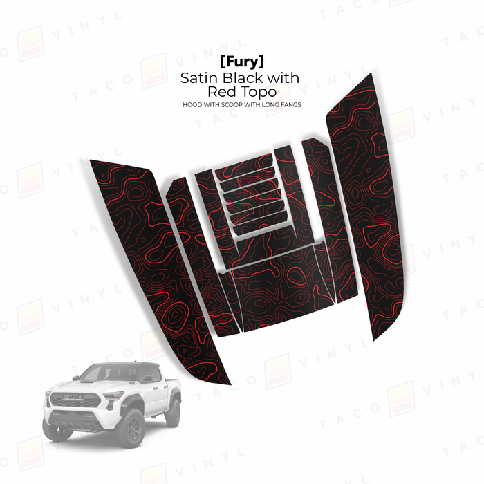 2024+ Tacoma Fury Hood Scoop Stamp (W/ Long Fangs)