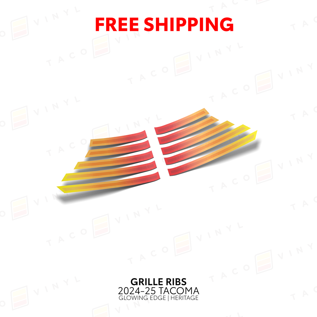 2024+ Tacoma Glowing Edge Grille Rib Decal