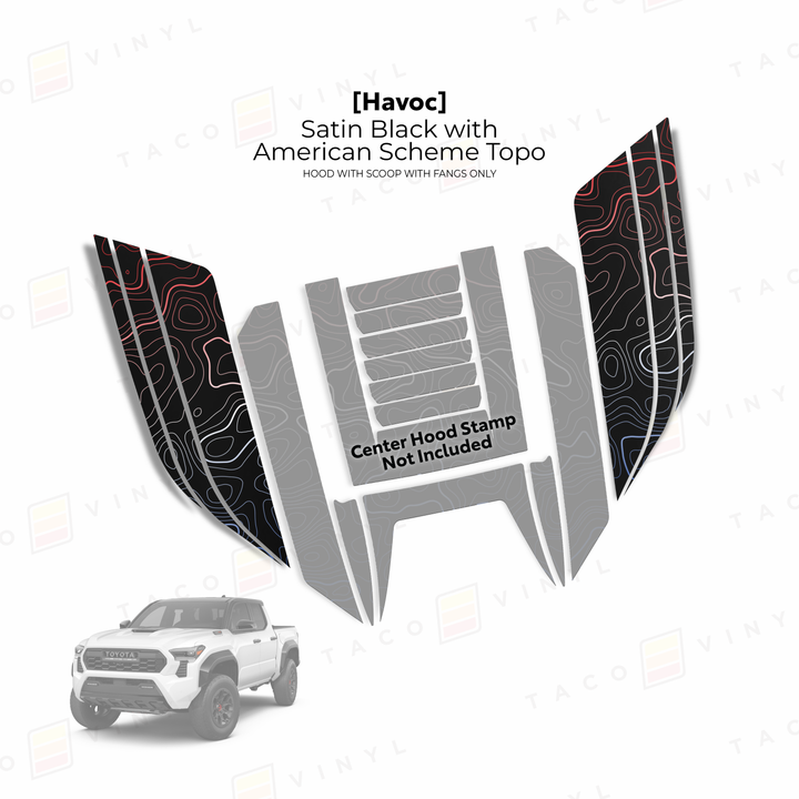 2024+ Tacoma Havoc Hood Scoop Stamp (W/ Fangs only)