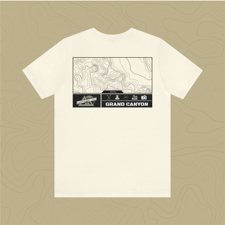 Grand Canyon National Park - Adventure Life Trail Topographic Garment Dyed Tee