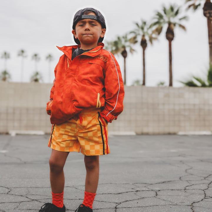 RETRO-WAVE HYBRID BOARD SHORT - YELLOW