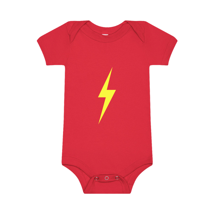 THE SPARK NEON YELLOW ONESIE - RED