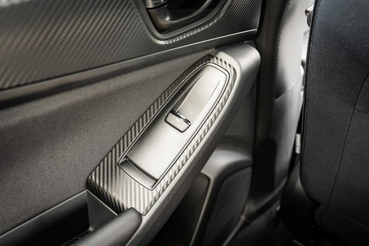3D Carbon Door Switch Panel Overlays (Front / Rear) - 2022+ Subaru WRX
