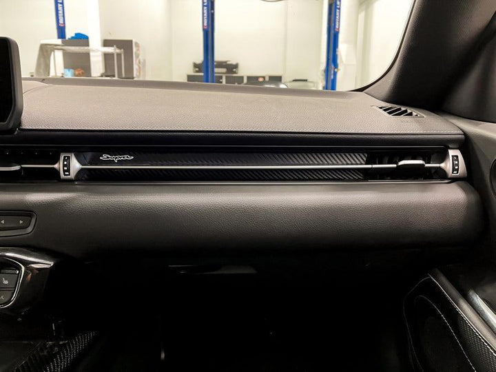 3D Carbon Passenger Side Dash Interior Overlay - 2020+ Supra