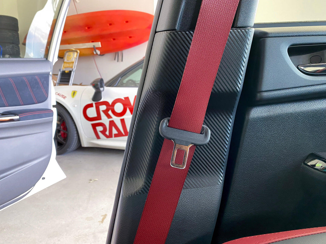 3D Carbon Seatbelt / Pillar Panel Protection Kit (Scuff Guard) - 2015-2021 WRX / STI
