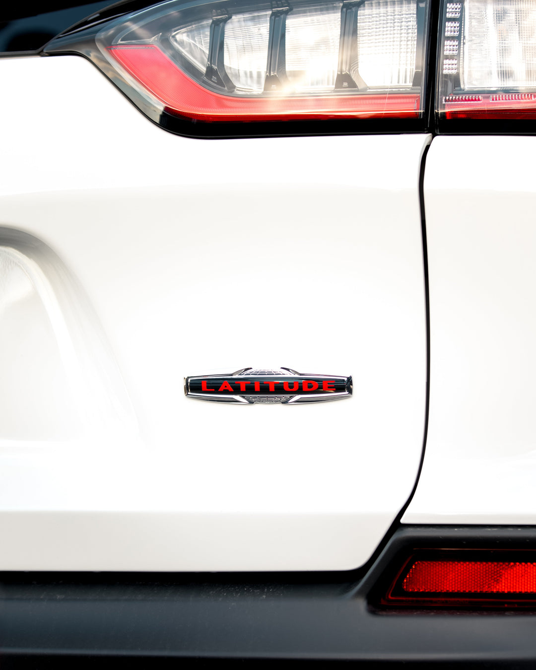 LATITUDE Tailgate Emblem Overlay Decal | Fits 2014–2021 Jeep Cherokee &amp; 2015–2022 Jeep Renegade (Excludes Latitude Plus)