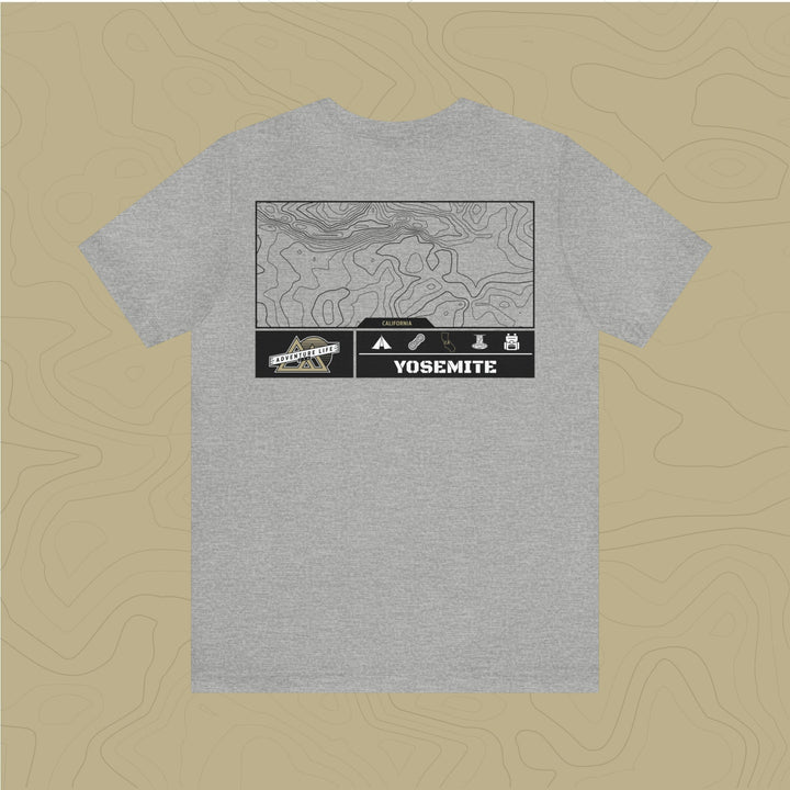 Yosemite National Park - Adventure Life Trail Topographic Garment Dyed Tee