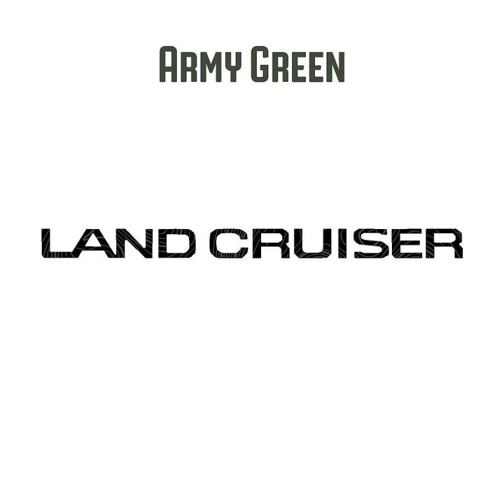 "Land Cruiser" Topographic Rear Tailgate Emblem Overlays - 2024+ Land Cruiser