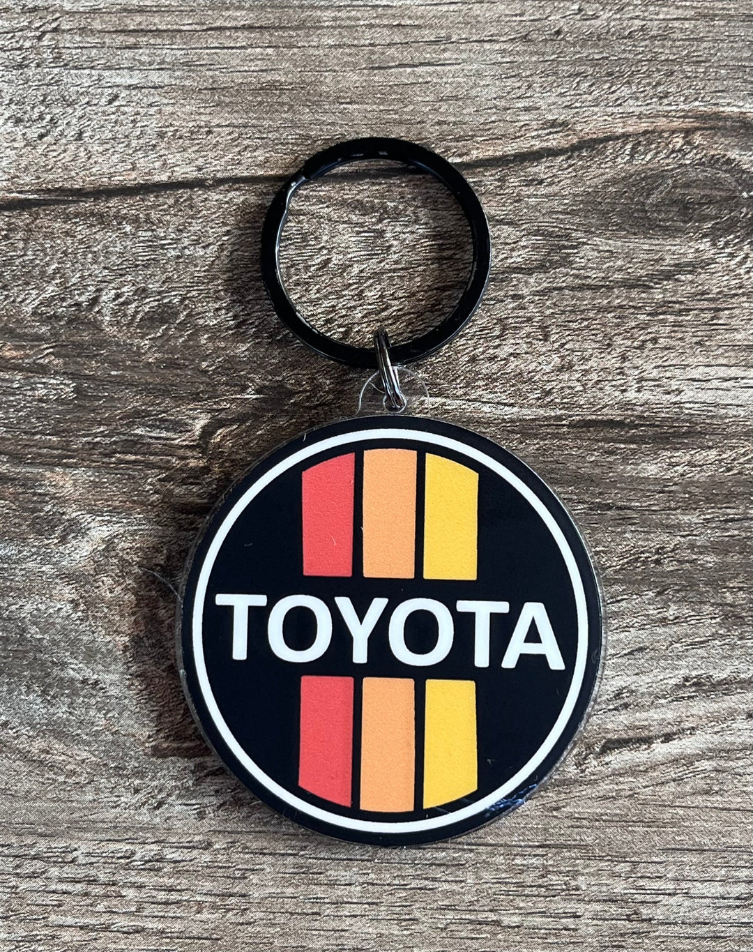 3 Stripe Toyota Old School Logo Plastic Acrylic Key Chain - Reefmonkey
