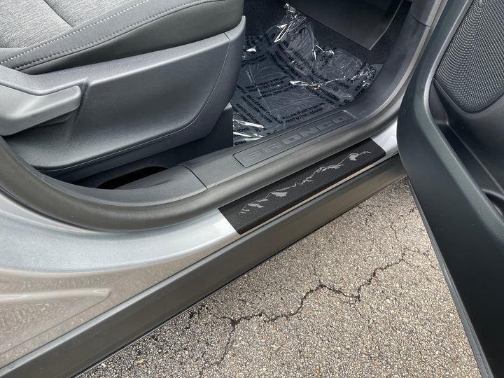 Door Sill Protection Overlays (4 Door) Fits 2021-2026 Ford Bronco Sport