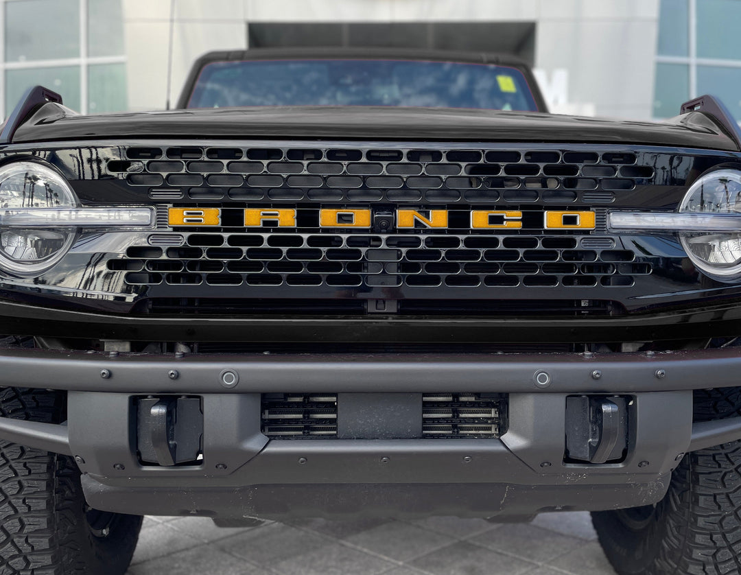 Front Grille Letter Overlays Fits 2021-2025 Ford Bronco