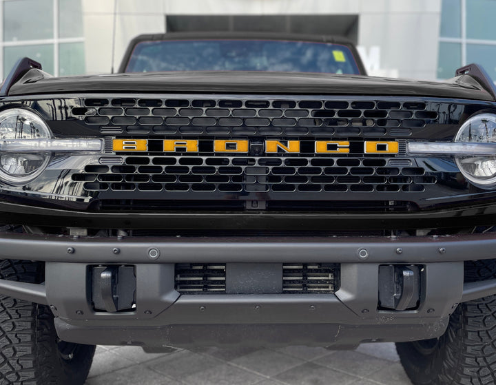 Front Grille Letter Overlays Fits 2021-2025 Ford Bronco