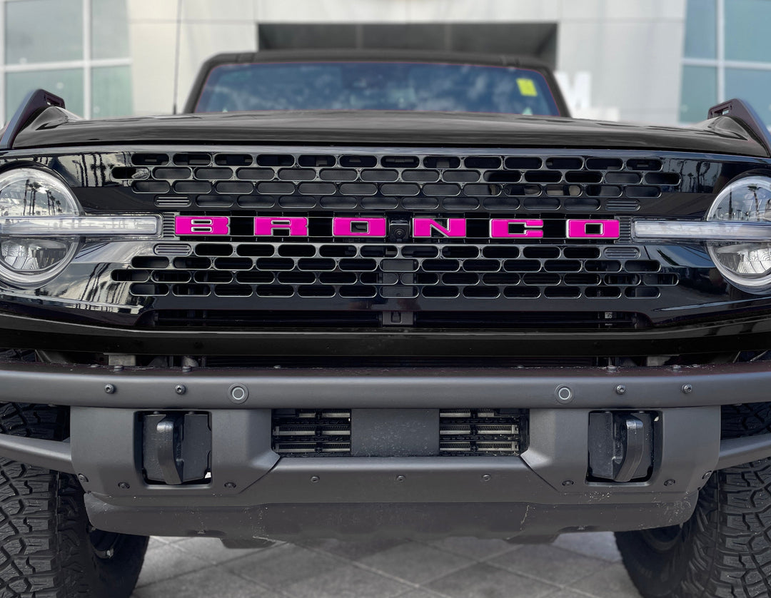 Front Grille Letter Overlays Fits 2021-2025 Ford Bronco