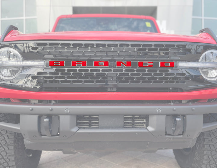 Front Grille Letter Overlays Fits 2021-2025 Ford Bronco
