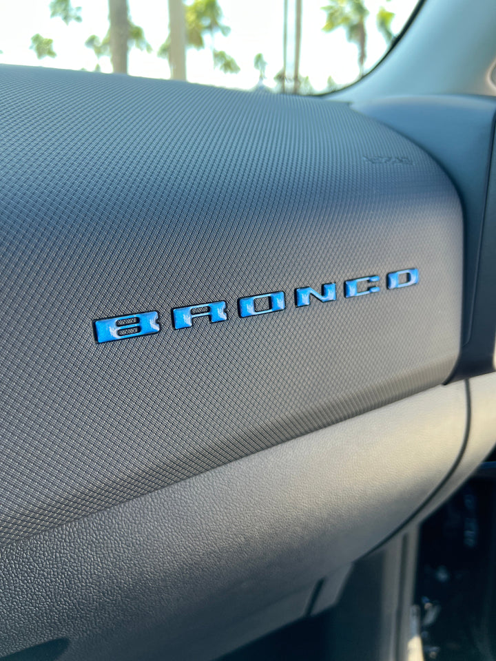 Passenger Dash Letter Inserts Fits 2025-2025 Ford Bronco Sport