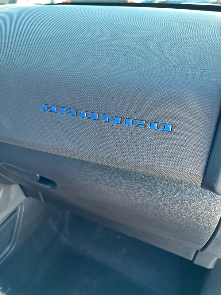 Passenger Dash Letter Inserts Fits 2025-2025 Ford Bronco Sport