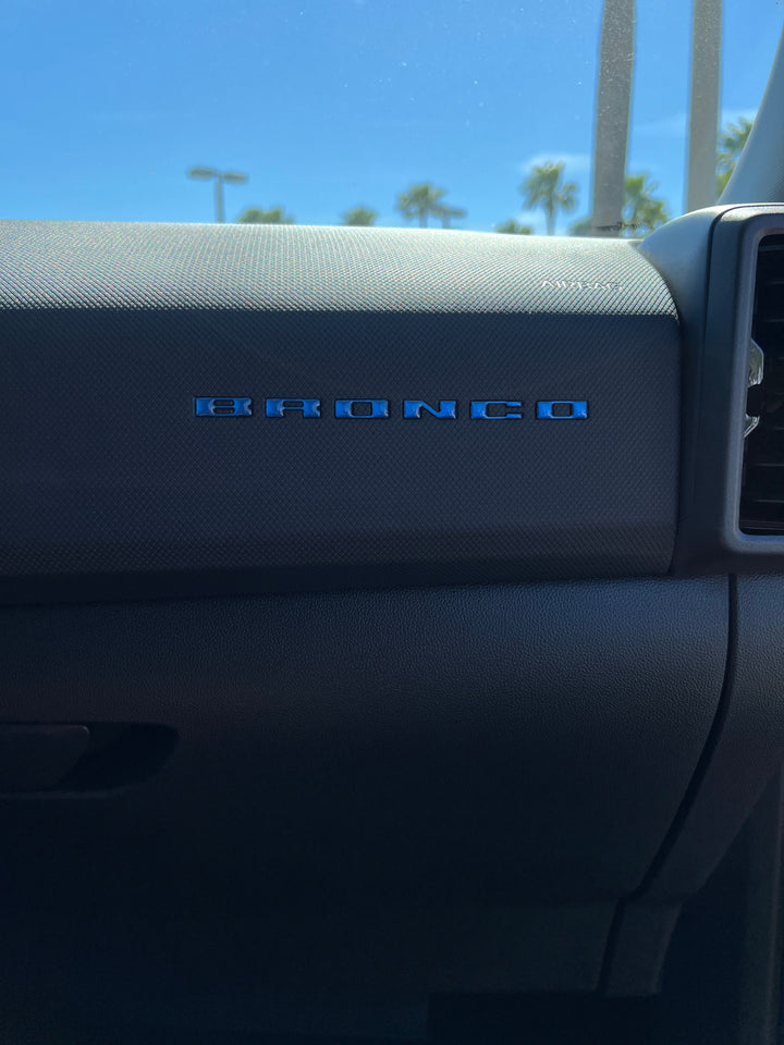 Passenger Dash Letter Inserts Fits 2025-2025 Ford Bronco Sport