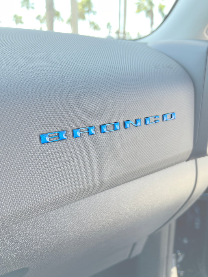 Passenger Dash Letter Inserts Fits 2025-2025 Ford Bronco Sport