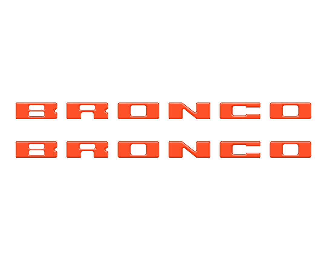 Bronco Running Board Letter Inserts/Overlays Fits 2021-2025 Ford Bronco