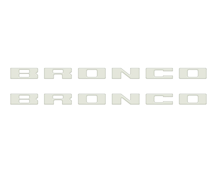 Bronco Running Board Letter Inserts/Overlays Fits 2021-2025 Ford Bronco