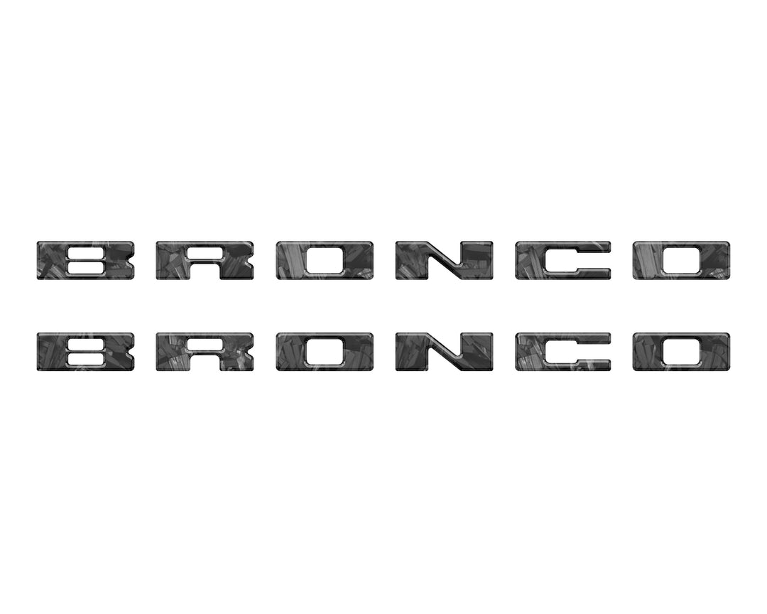 Bronco Running Board Letter Inserts/Overlays Fits 2021-2025 Ford Bronco