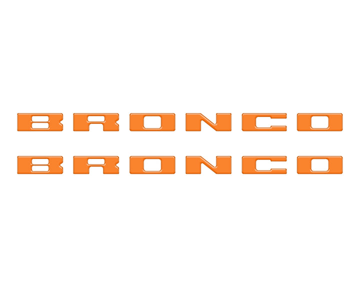 Bronco Running Board Letter Inserts/Overlays Fits 2021-2025 Ford Bronco