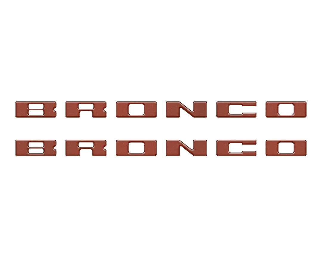 Bronco Running Board Letter Inserts/Overlays Fits 2021-2025 Ford Bronco