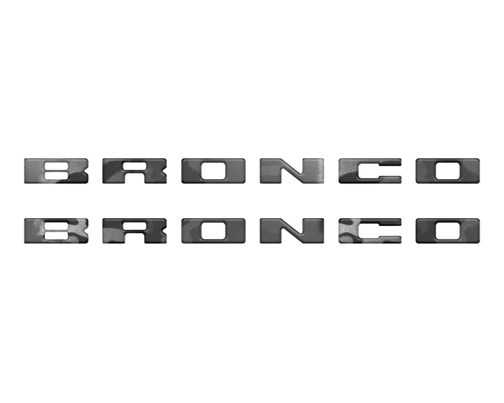 Bronco Running Board Letter Inserts/Overlays Fits 2021-2025 Ford Bronco