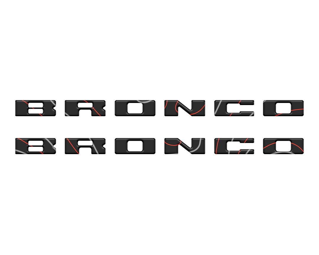 Bronco Running Board Letter Inserts/Overlays Fits 2021-2025 Ford Bronco