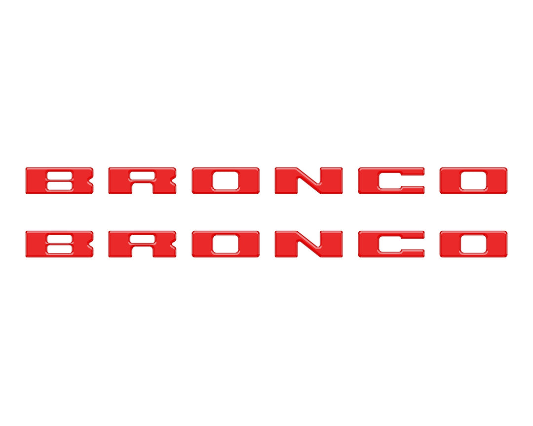 Bronco Running Board Letter Inserts/Overlays Fits 2021-2025 Ford Bronco