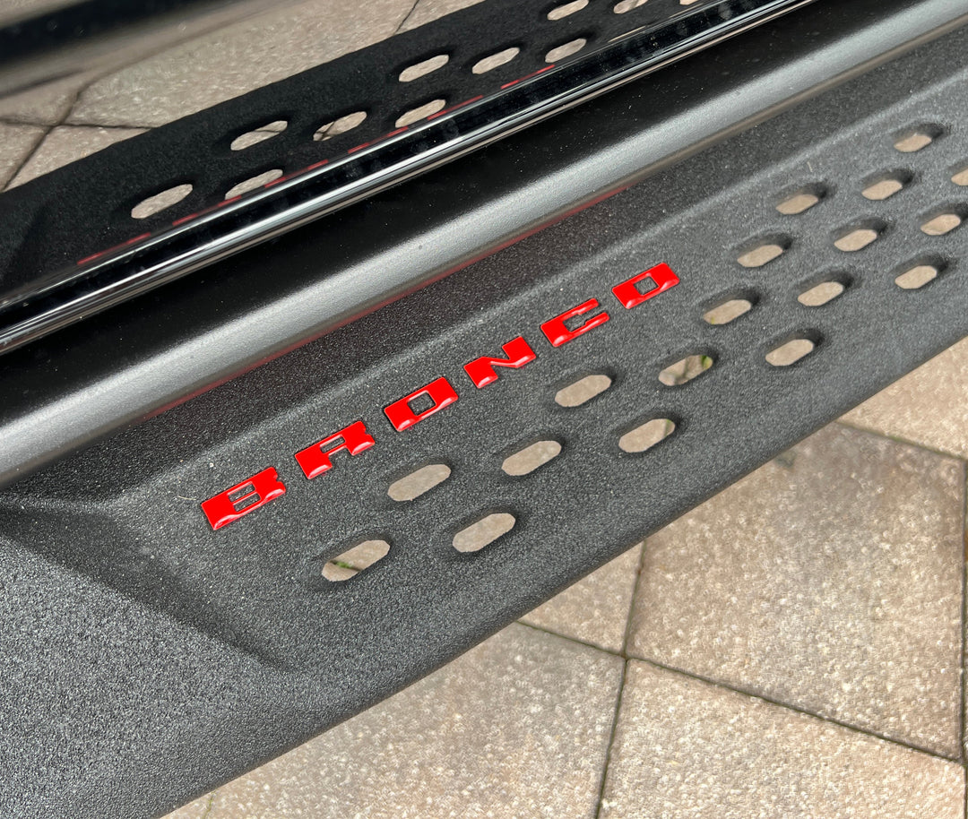 Bronco Running Board Letter Inserts/Overlays Fits 2021-2025 Ford Bronco