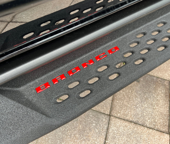 Bronco Running Board Letter Inserts/Overlays Fits 2021-2025 Ford Bronco
