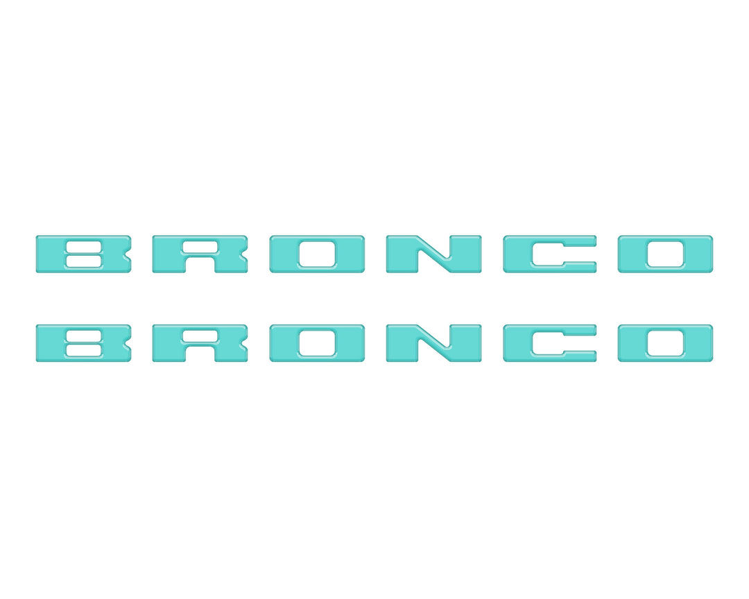 Bronco Running Board Letter Inserts/Overlays Fits 2021-2025 Ford Bronco
